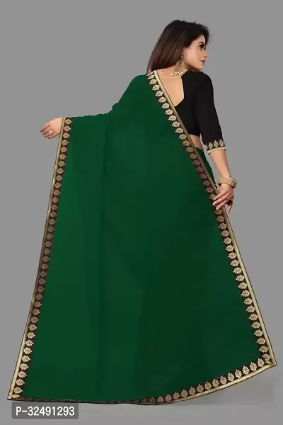 New Trending Plain Georgette Saree For Partywear-thumb2