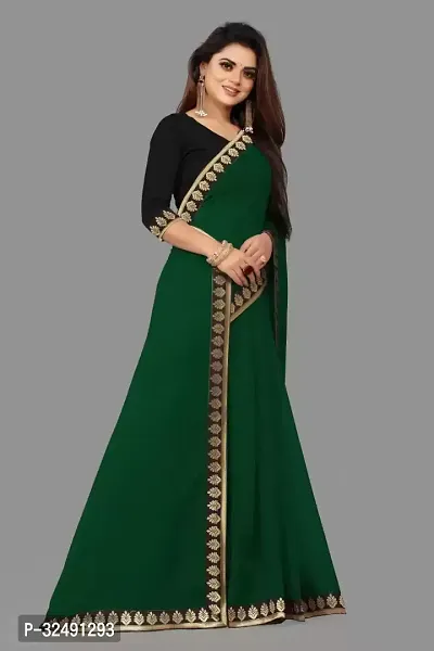 New Trending Plain Georgette Saree For Partywear-thumb4