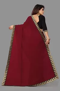 New Trending Plain Georgette Saree For Partywear-thumb1