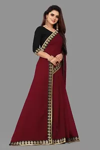 New Trending Plain Georgette Saree For Partywear-thumb2