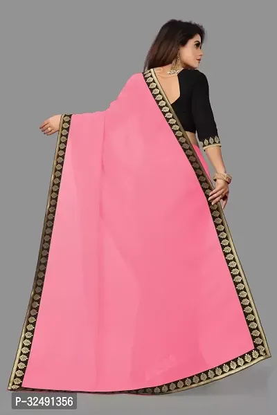 New Trending Plain Georgette Saree For Partywear-thumb3