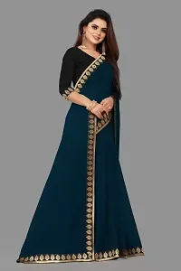 New Trending Plain Georgette Saree For Partywear-thumb3