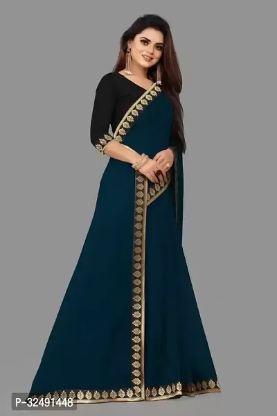 New Trending Plain Georgette Saree For Partywear-thumb4