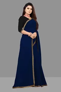 New Trending Plain Georgette Saree For Partywear-thumb3