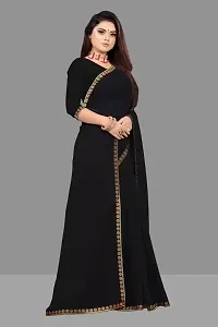 New Trending Plain Georgette Saree For Partywear-thumb1