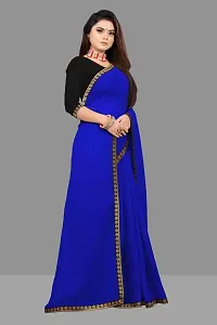 New Trending Plain Georgette Saree For Partywear-thumb4