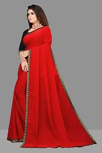 New Trending Plain Georgette Saree For Partywear-thumb3