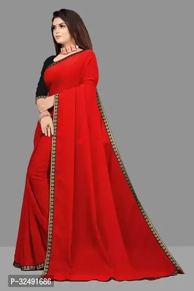 New Trending Plain Georgette Saree For Partywear-thumb4