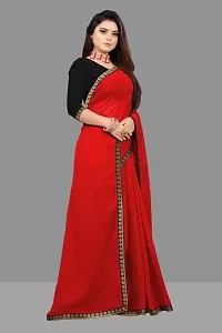 New Trending Plain Georgette Saree For Partywear-thumb4