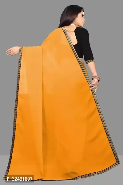 New Trending Plain Georgette Saree For Partywear-thumb0