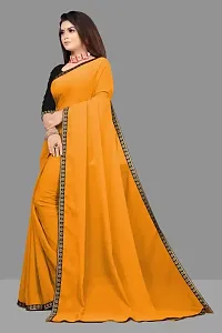 New Trending Plain Georgette Saree For Partywear-thumb3