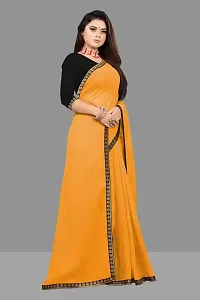 New Trending Plain Georgette Saree For Partywear-thumb4