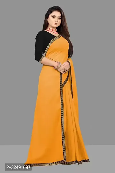 New Trending Plain Georgette Saree For Partywear-thumb5