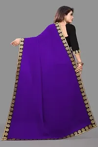 New Trending Plain Georgette Saree For Partywear-thumb1