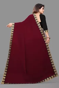 New Trending Plain Georgette Saree For Partywear-thumb3