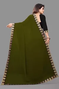 New Trending Plain Georgette Saree For Partywear-thumb3