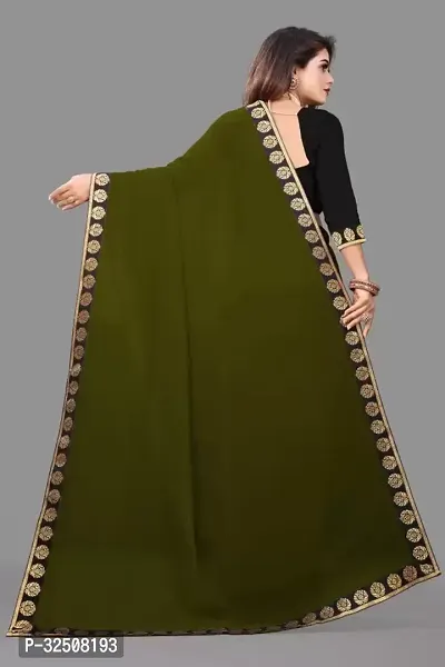 New Trending Plain Georgette Saree For Partywear-thumb4