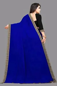 New Trending Plain with heavy maharani lace border Georgette Saree For Partywear-thumb3