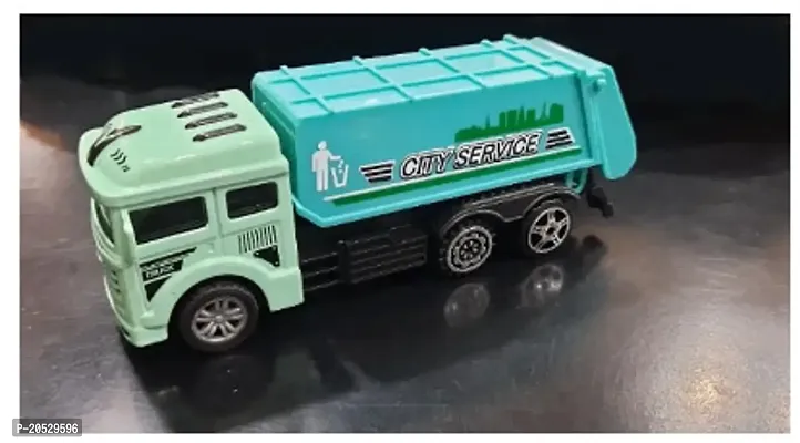 Garbage Dumper Mini Truck Toy Metal Diecast Truck With Plastic Movable Parts-thumb0
