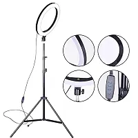 M.K Group Retails 10 inch LED Ring Light with 7 Ft Tripod Stand Combo and Phone Holder - 3 color-thumb2