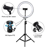 M.K Group Retails 10 inch LED Ring Light with 7 Ft Tripod Stand Combo and Phone Holder - 3 color-thumb3