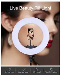 M.K Group Retails 10 inch LED Ring Light with 7 Ft Tripod Stand Combo and Phone Holder - 3 color-thumb1