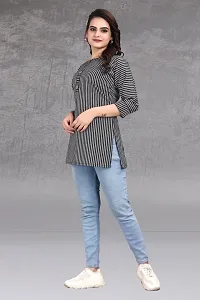 Trendy Straight Multicoloured Striped Khadi Cotton Kurta-thumb4