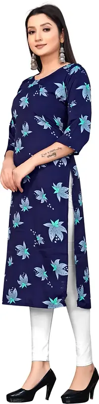 Stylish Straight Printed Crepe Kurta For Women-thumb4