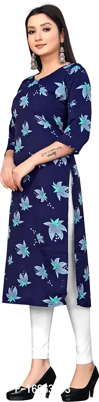 Stylish Straight Printed Crepe Kurta For Women-thumb5