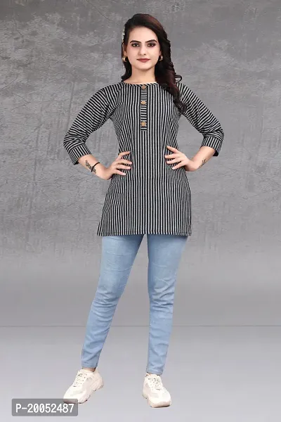 Trendy Straight Multicoloured Striped Khadi Cotton Kurta