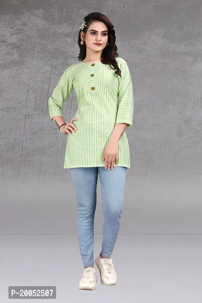 Trendy Straight Multicoloured Striped Khadi Cotton Kurta-thumb0