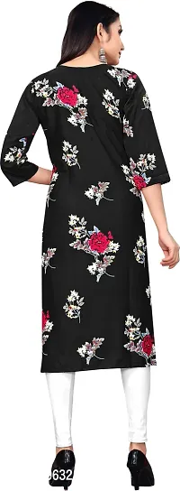 Stylish Straight Printed Crepe Kurta For Women-thumb2