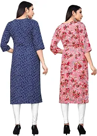 Stylish Fancy Designer Crepe Kurta For Women Combo Of 2-thumb1