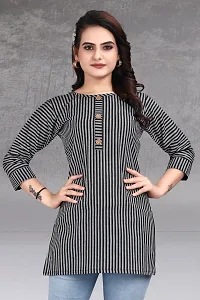 Trendy Straight Multicoloured Striped Khadi Cotton Kurta-thumb1