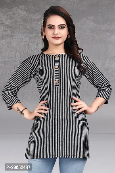 Trendy Straight Multicoloured Striped Khadi Cotton Kurta-thumb2