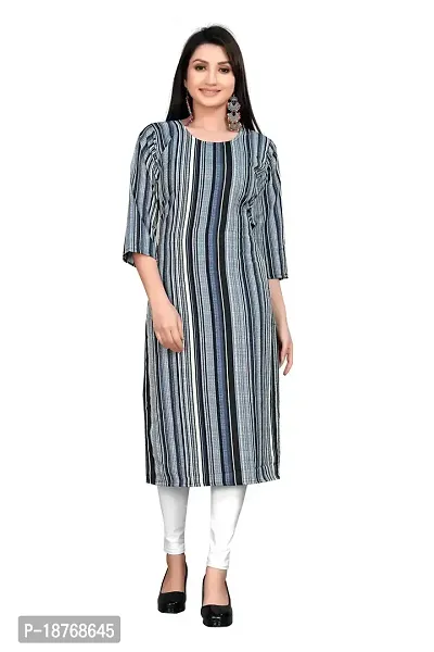 Stylish Straight Printed Crepe Kurta For Women