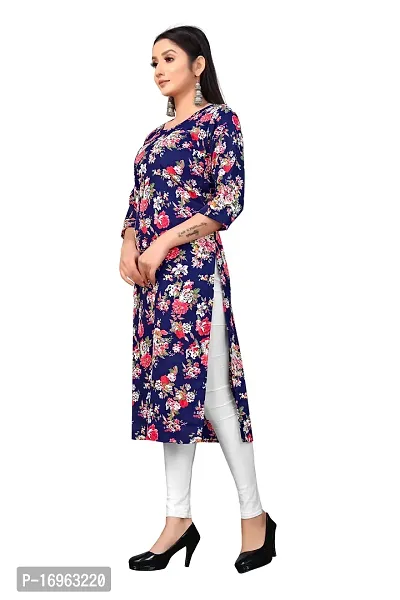 Stylish Straight Printed Crepe Kurta For Women-thumb5