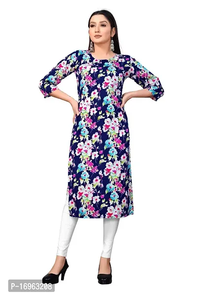 Stylish Straight Printed Crepe Kurta For Women