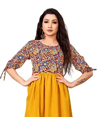Women Fit and Flare Yellow Dress (XX-Large, Yellow)-thumb2