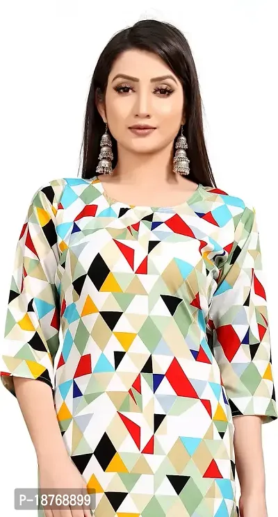 Stylish Straight Multicoloured Printed Crepe Kurta Pack Of 2-thumb4