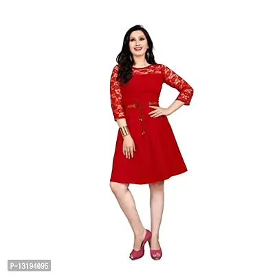 MANTRA Women A-line Red Dress