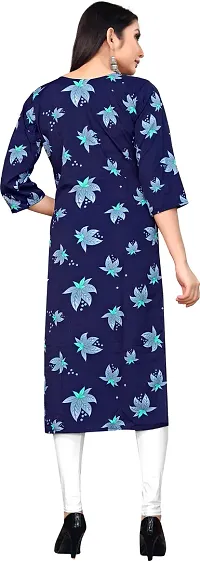 Stylish Straight Printed Crepe Kurta For Women-thumb1