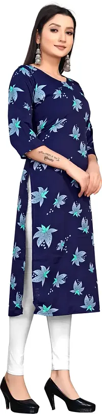 Stylish Straight Printed Crepe Kurta For Women-thumb2