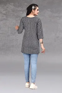 Trendy Straight Multicoloured Striped Khadi Cotton Kurta-thumb2