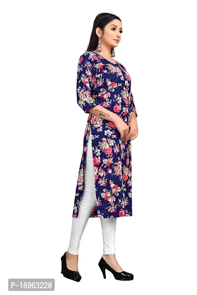 Stylish Straight Printed Crepe Kurta For Women-thumb4