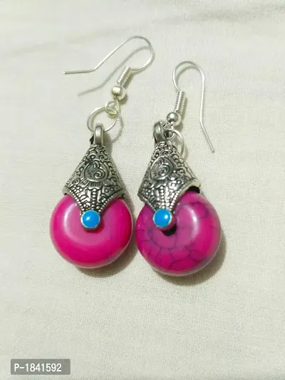 Pink stone jhumka-thumb0