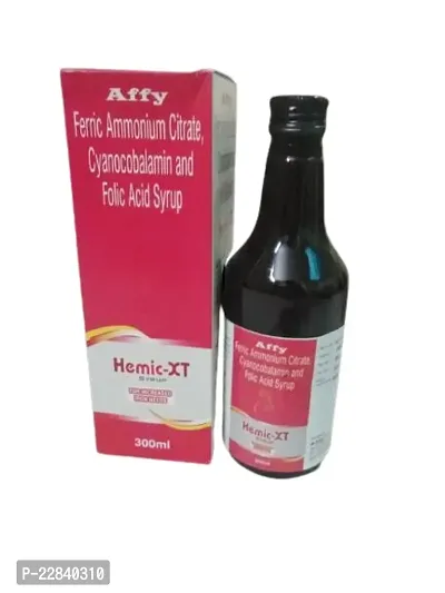 Hemic XT Ferric Ammonium Citatre Cyanocobalamin and Folic Acid Syrup 300ML-thumb0