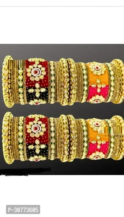 Elegant Multicoloured Plastic American Diamond Bangles  Bracelets For Women Pack of 44-thumb0