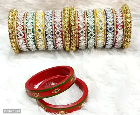 Elegant Multicoloured Plastic American Diamond Bangles  Bracelets For Women Pack of 28-thumb0