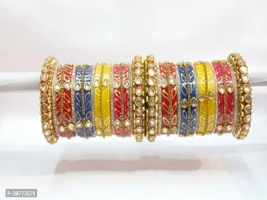 Elegant Multicoloured Plastic American Diamond Bangles  Bracelets For Women Pack of 22-thumb0